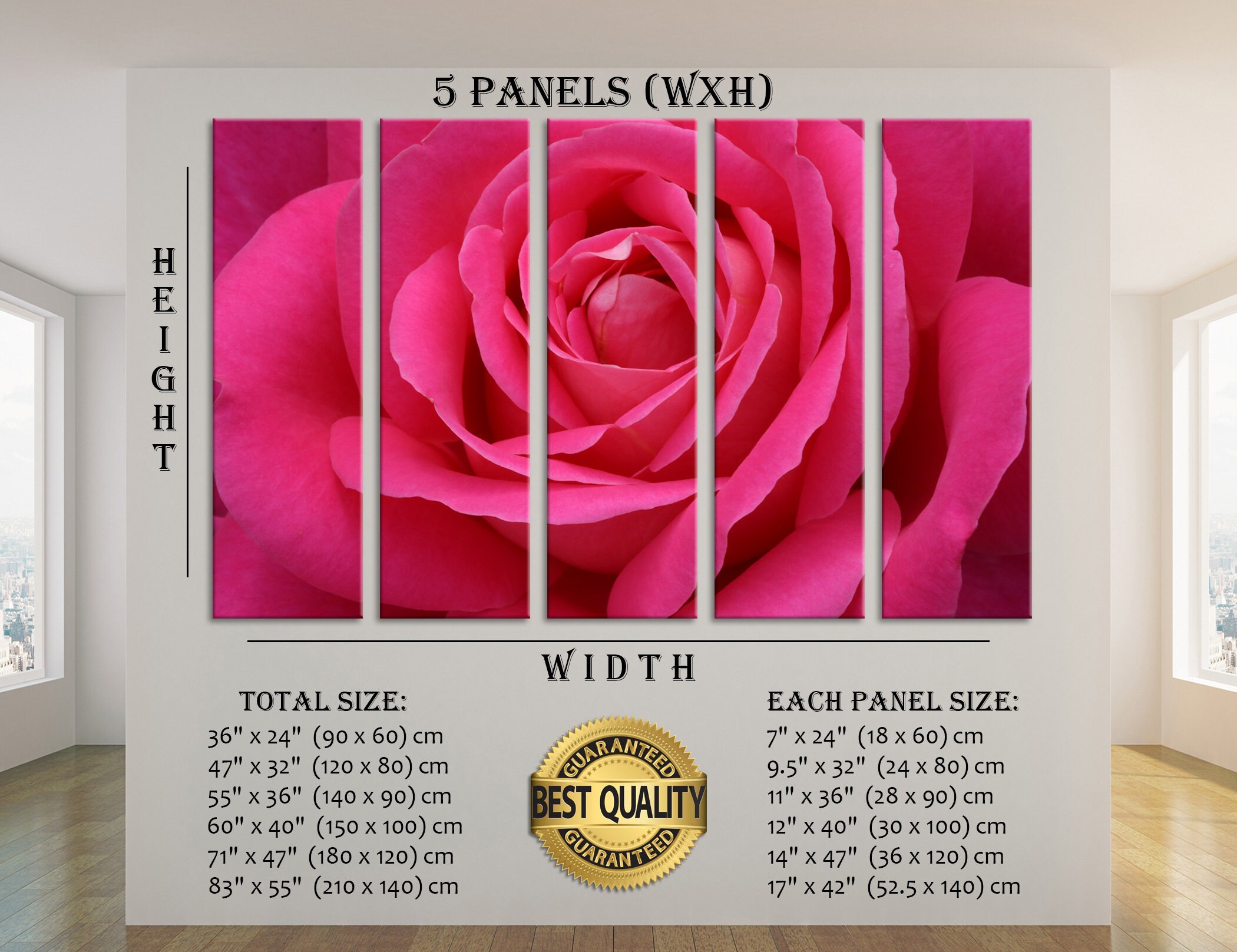 Pink Rose Wall Art Rose Wall Decor Rose Canvas Print Rose Etsy
