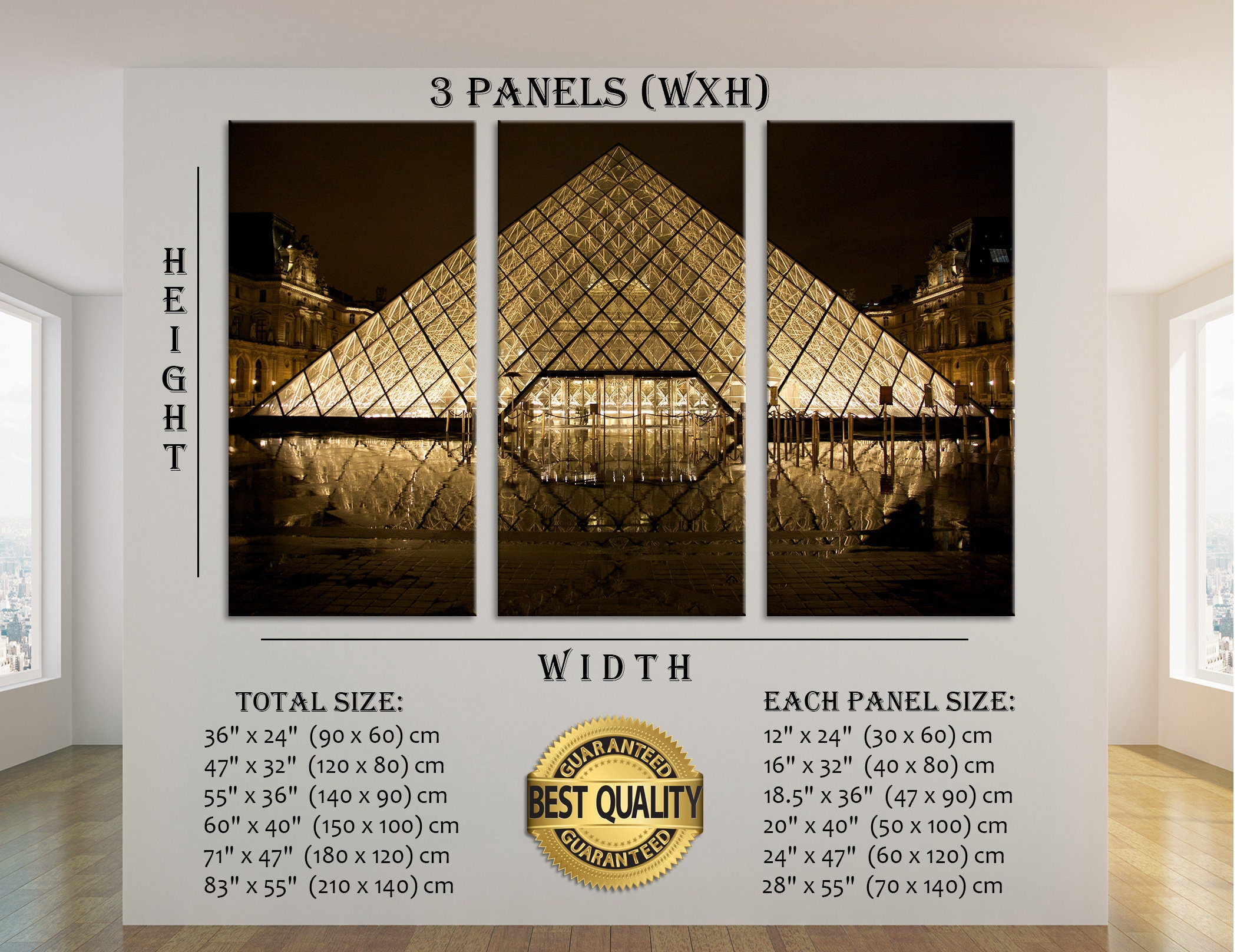 Louvre Wall Art Louvre Wall Decor Louvre Canvas Louvre Print Etsy