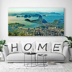 Corcovado Canvas Print with Stunning Rio De Janeiro Landmark, Perfect Brazil Wall Decor