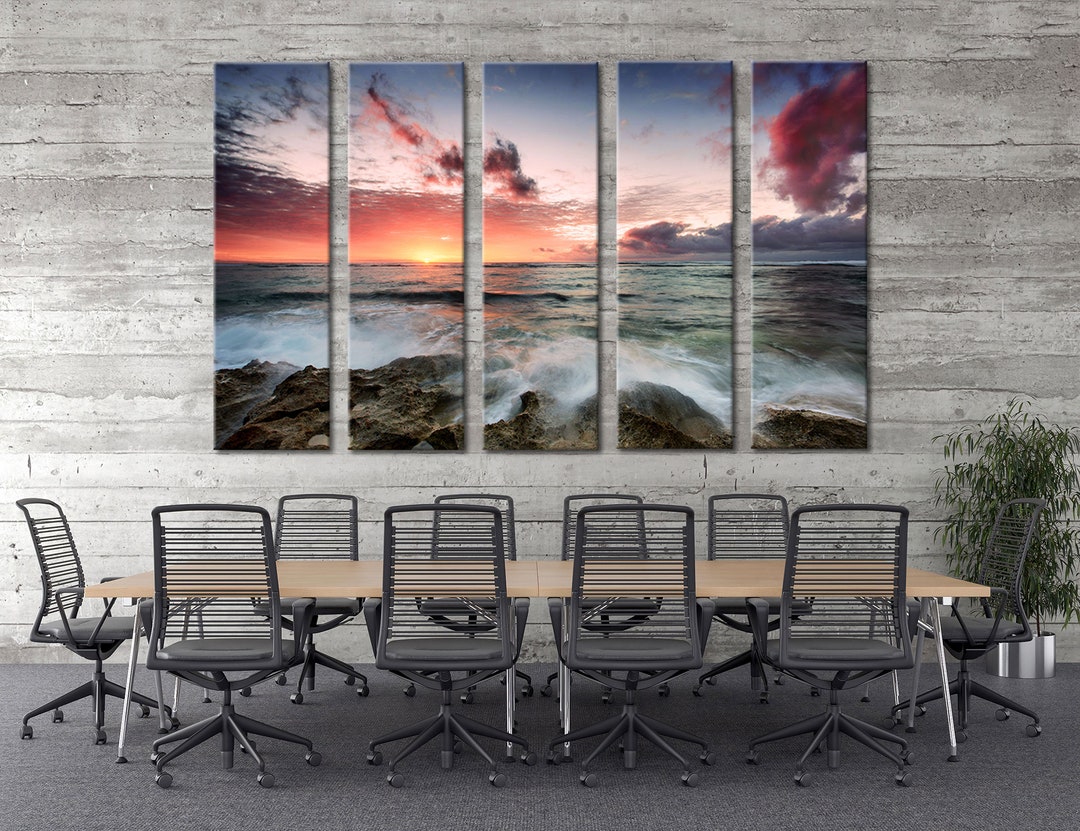 Sunset Canvas Bedroom Decor Extra Large Wall Art Print Wall Etsy