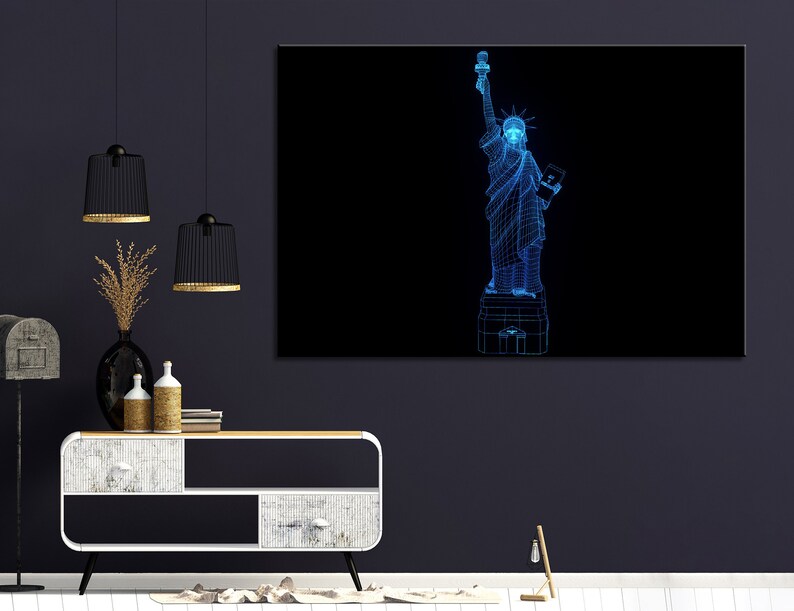 Statue of Liberty Wall Art Statue of Liberty Wall Decor Statue Etsy
