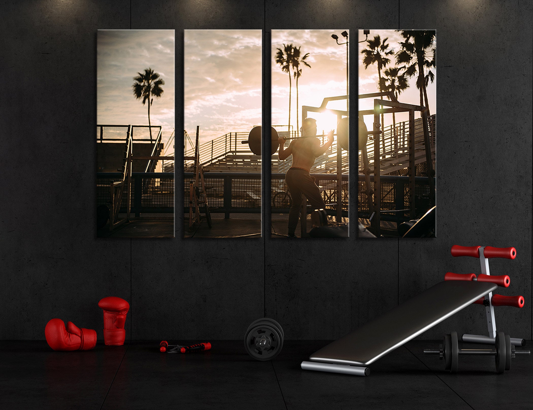 Street Gym Decor Gym Wall Decor Street Workout Wall Art Home Etsy