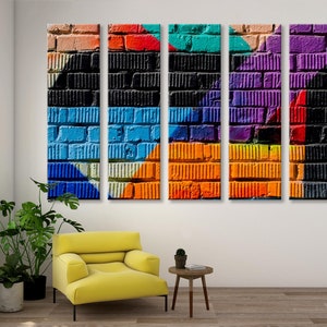 Street Art Canvas Print, Painted Wall Poster, Colorful Decor