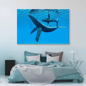 Humpback Whale Canvas Print – Ocean Wall Art, Majestic Whales Wall Decor, Premium Whales Canvas for Home or Office