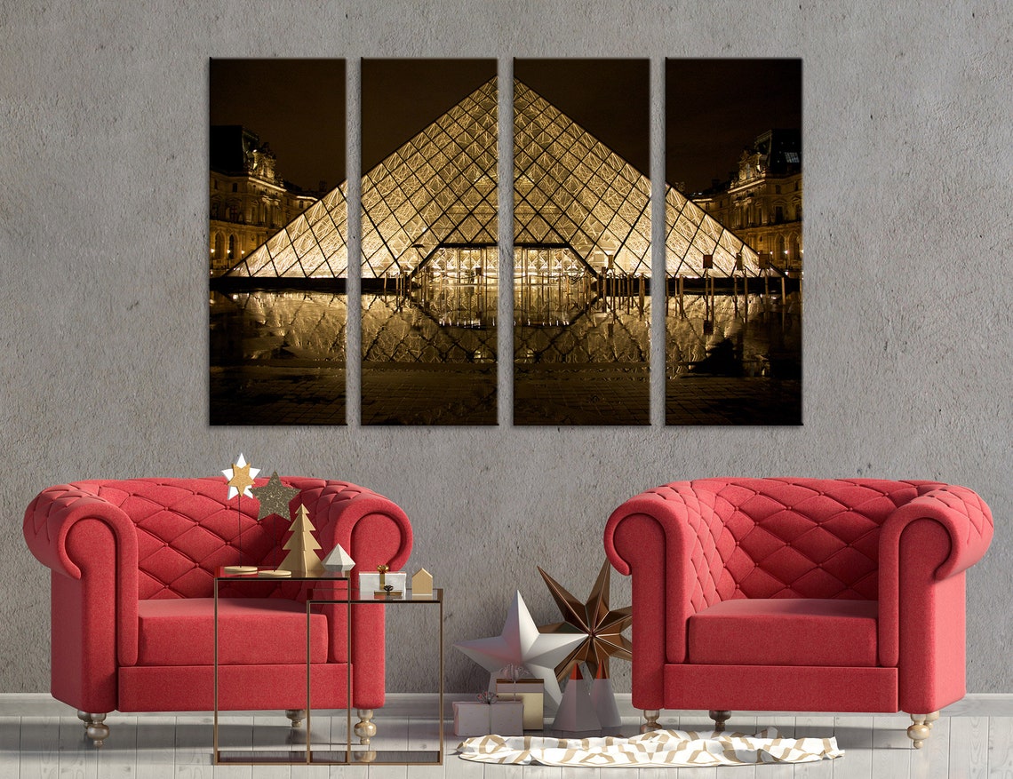 Louvre Wall Art Louvre Wall Decor Louvre Canvas Louvre Print Etsy