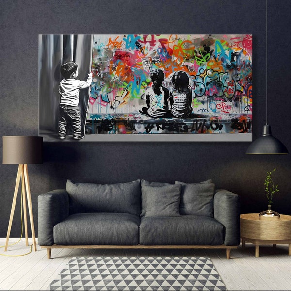Unframed Custom Canvas Print, Behind the Curtain