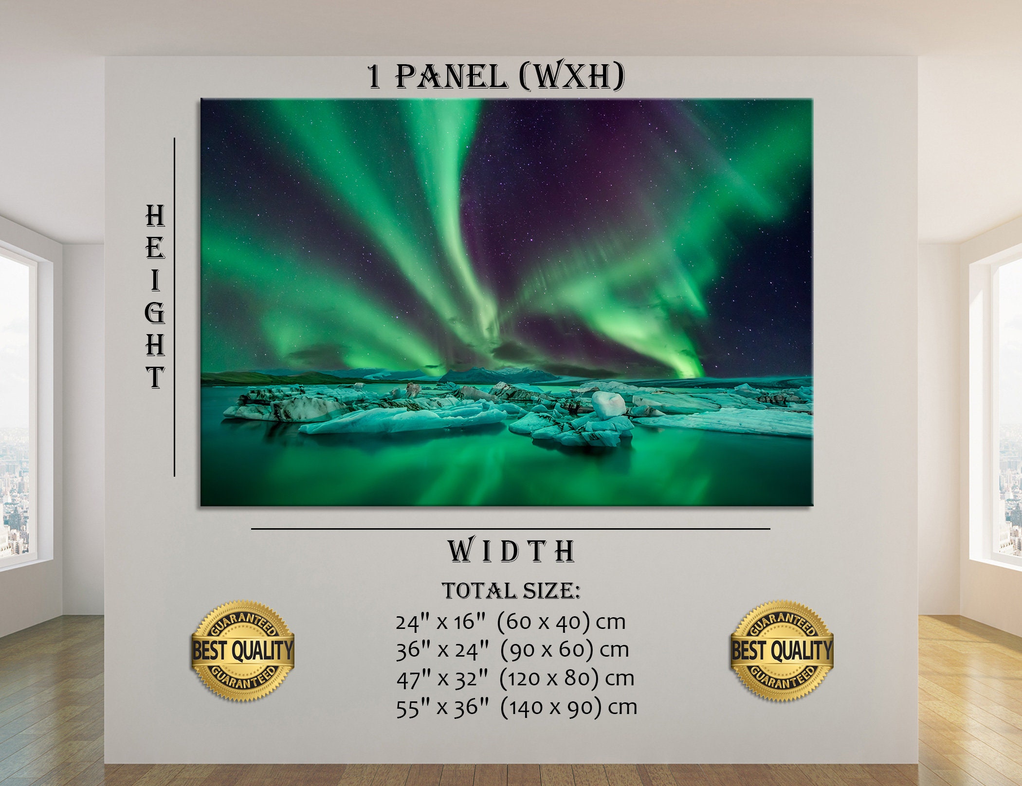 Northern Lights Canvas Northern Lights Wall Decoration Etsy