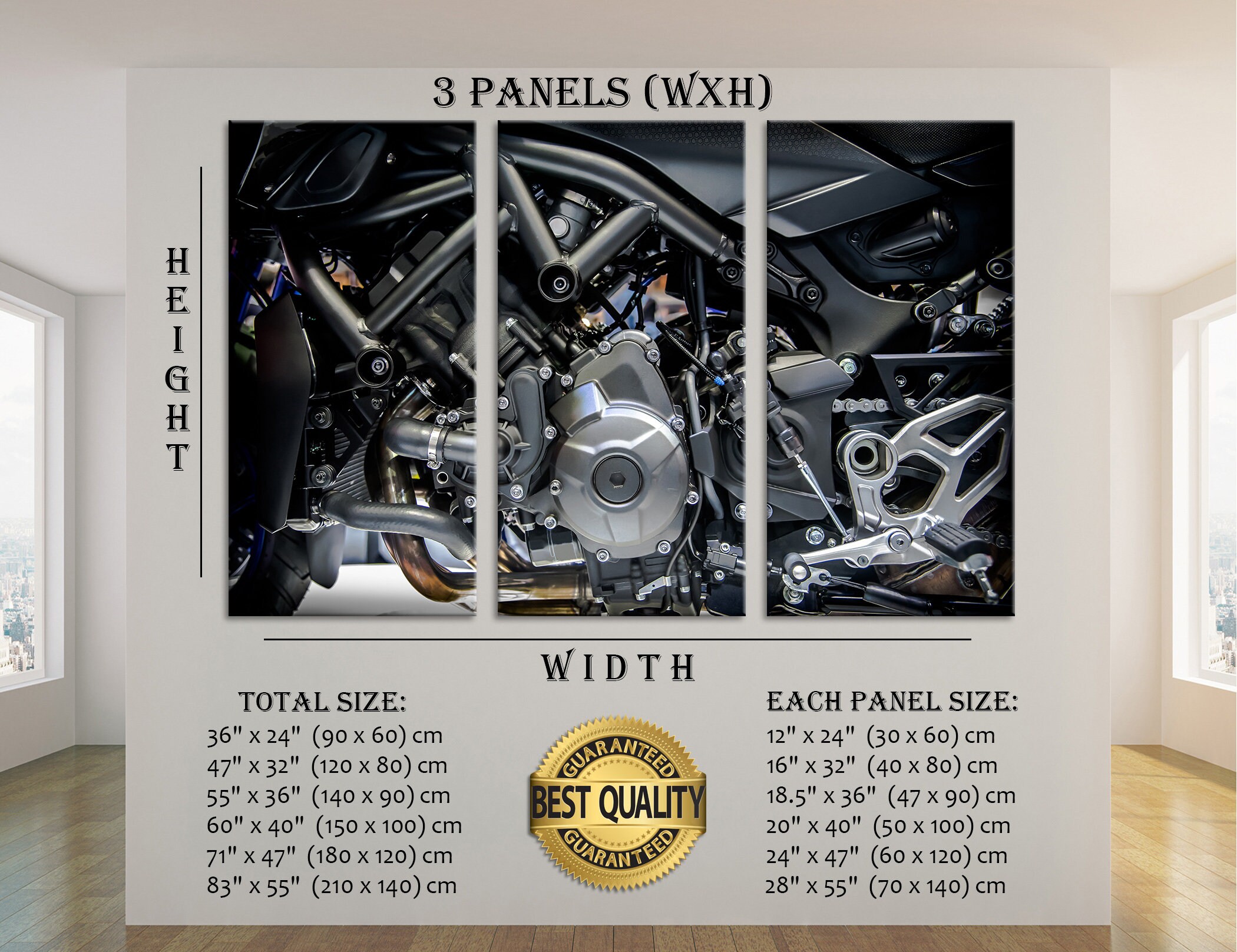 Modern Motorcycle Engine Wall Art Motorcycle Engine Wall Decor | Etsy