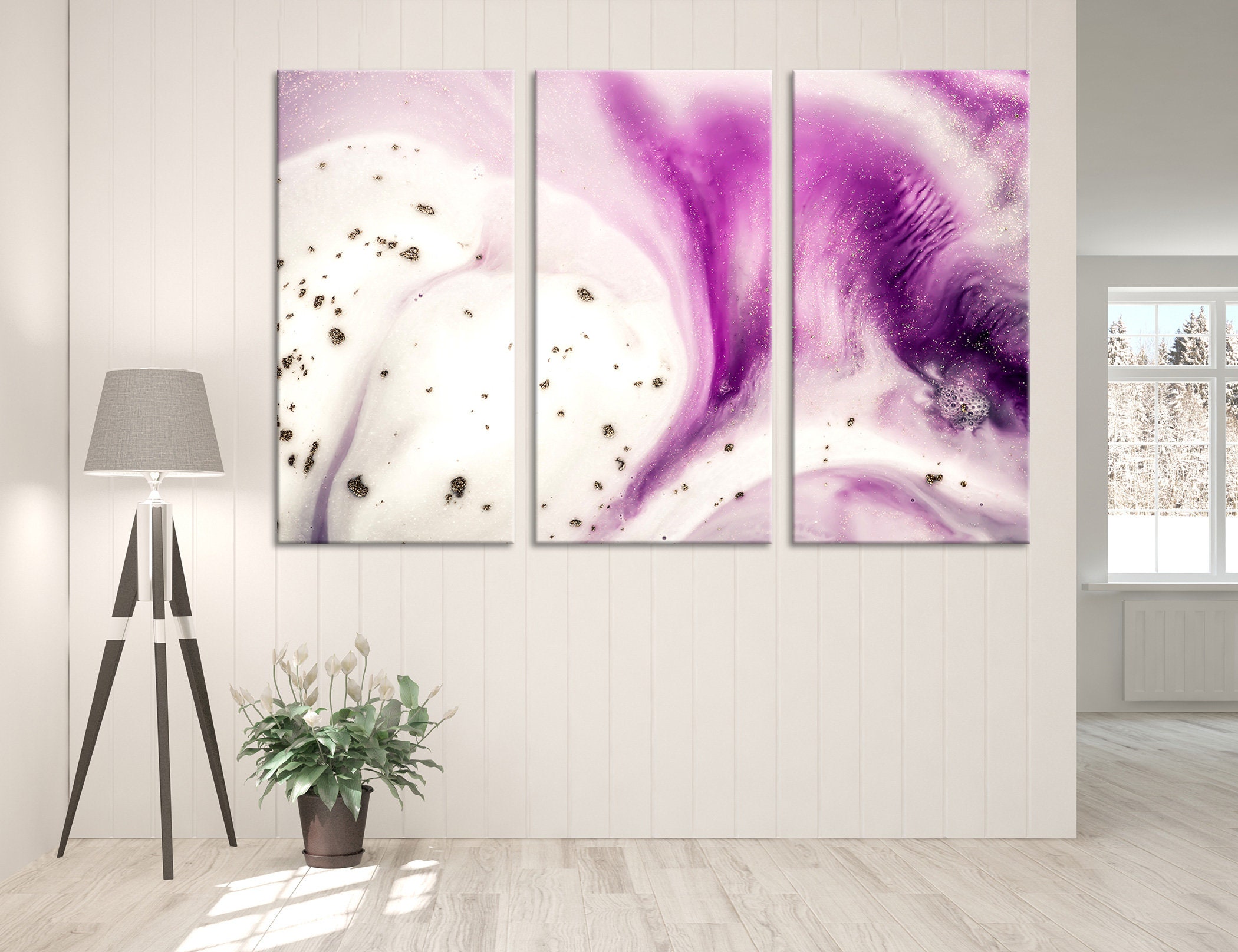 Large Purple Wall Art Etsy