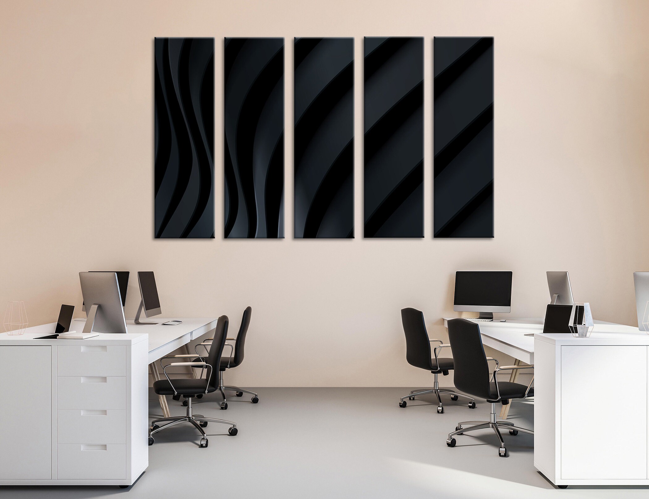 Blackt Wall Art Black Abstract Wall Decor Abstract Canvas Etsy