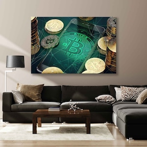 Bitcoin Art Canvas, Bitcoin Decor, Bitcoin Photo, Bitcoin Poster, Bitcoin Print