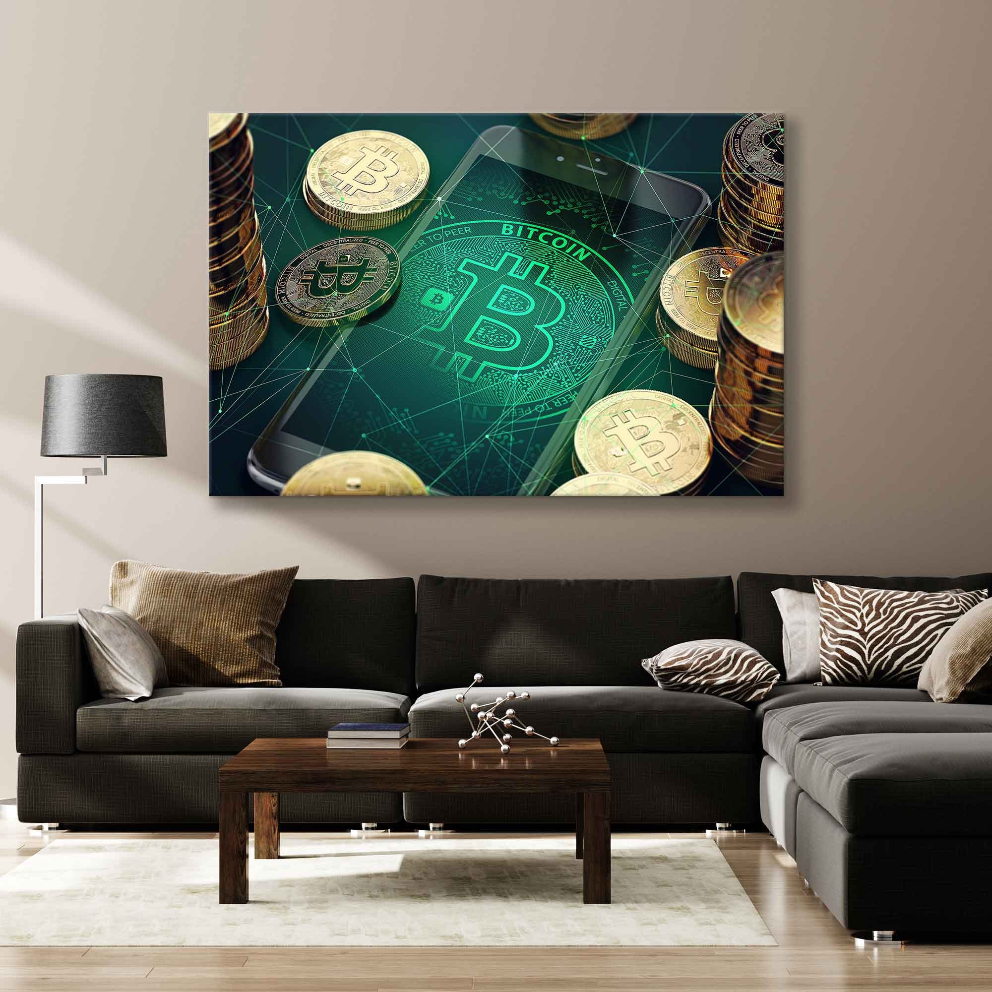 ビットコインアートキャンバス、ビットコイン装飾、ビットコイン写真、ビットコインポスター、ビットコインプリント - Etsy 日本