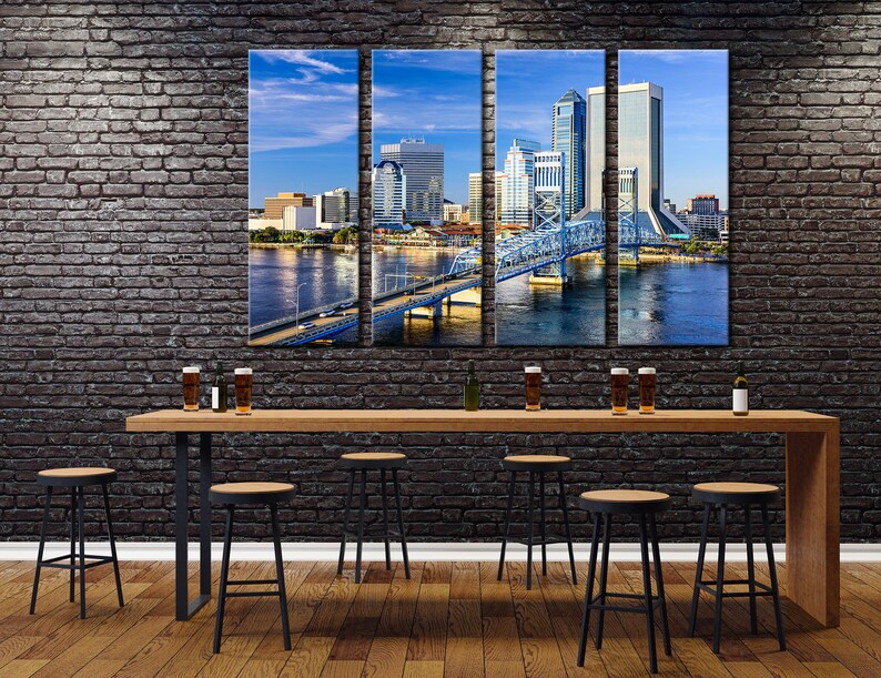Jacksonville Canvas Florida Wall Art St. Johns Riverwall Etsy