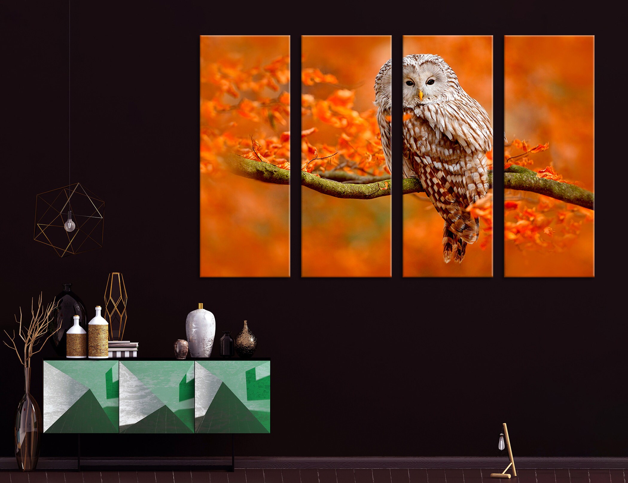 Colorful Photo of an Owl Wall Art Owl in the Wild Wall Decor | Etsy