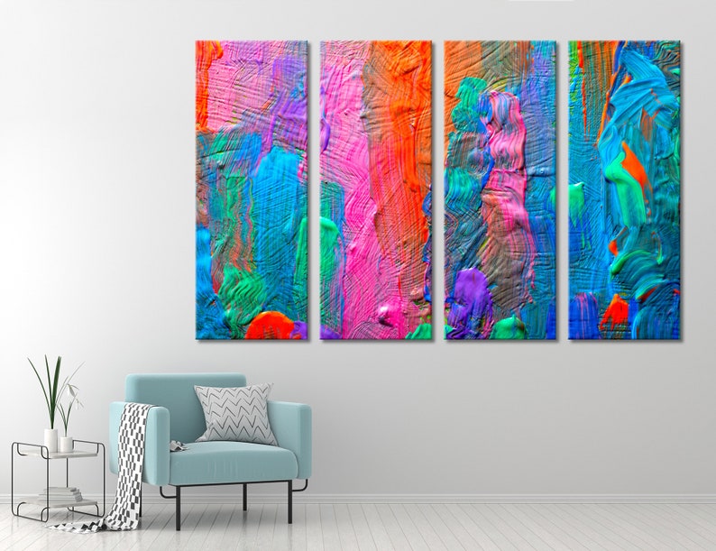 Colorful Wall Art Colorful Wall Decor Modern Wall Art Modern Etsy