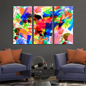 Bright Colors Abstract Wall Art Rainbow Colors Canvas Print - Etsy