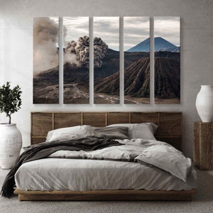 Bromovulkanens utbrott - Fängslande väggkonst som visar Javas ikoniska naturliga underverk