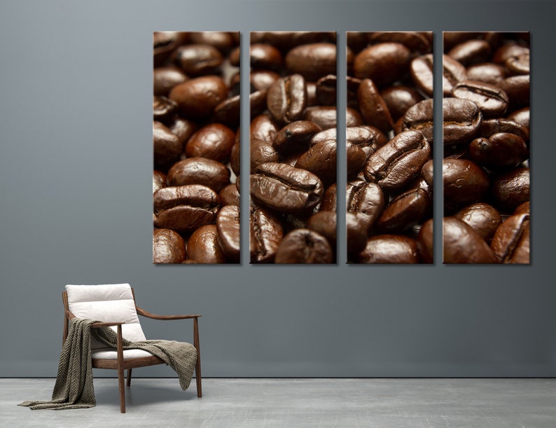 Coffee Beans Wall Decor Coffee Wall Art Coffee Canvas Coffee Etsy