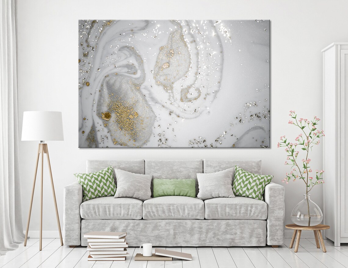 Abstract Marble Large Wall Art for Home | Etsy