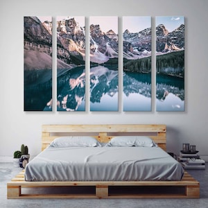 Moraine Lake Canvas Print, Moraine Lake Wall Decor, Banff National Park Poster, Lake Artwork