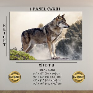 Wolf Wall Art Wolf Wall Decor Extra Large Wall Art Extra Large Wall Decor Large Canvas Art Large Canvas Decor Stretched Canvas Wall Art Set image 10