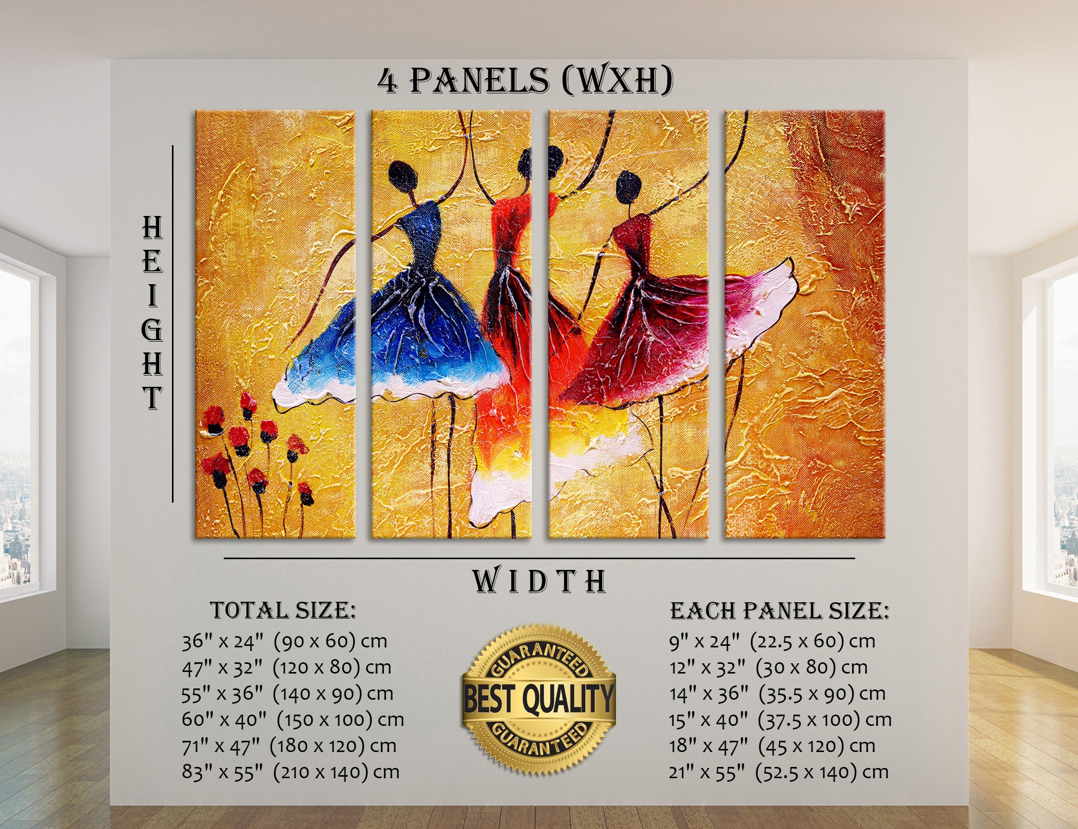 Oil Painting Dance Wall Art Oil Painting Dance Wall Decor Etsy