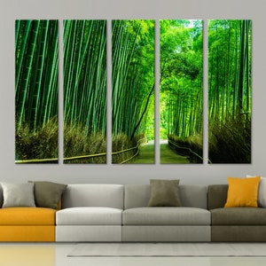 Bambuswald Wandkunst Bambuswald Wanddeko Bambuswald Leinwand Bambuswald Druck Bambuswald Poster Bambuswald Fotokunstwerk