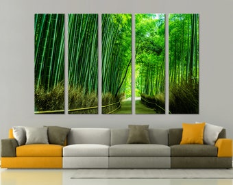 Bambuswald Wandkunst Bambuswald Wanddeko Bambuswald Leinwand Bambuswald Druck Bambuswald Poster Bambuswald Fotokunstwerk
