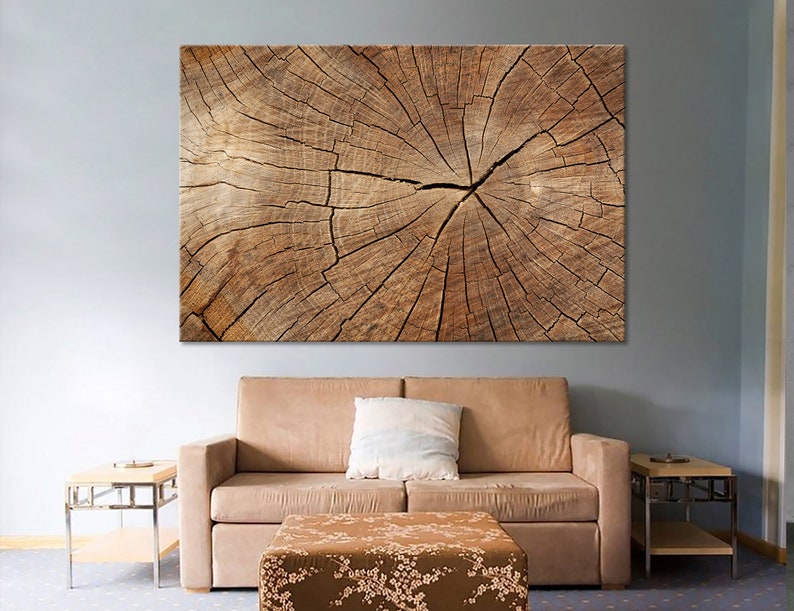 Wood Texture Wall Decor Wood Crack Abstract Canvas Print Modern Trendy Wall Art Luxury Abstract Printing Extra Large Wall Art Artwork Set 1 Panel