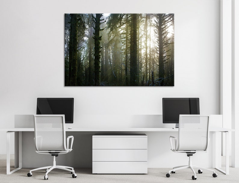 Pine Forest Wall Art Pine Forest Wall Decor Forest Canvas - Etsy