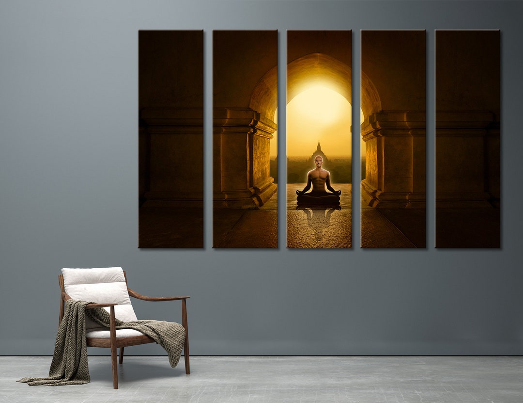 Yoga Meditation Wall Art Canvas Multi Panel Framed Canvas Meditation ...