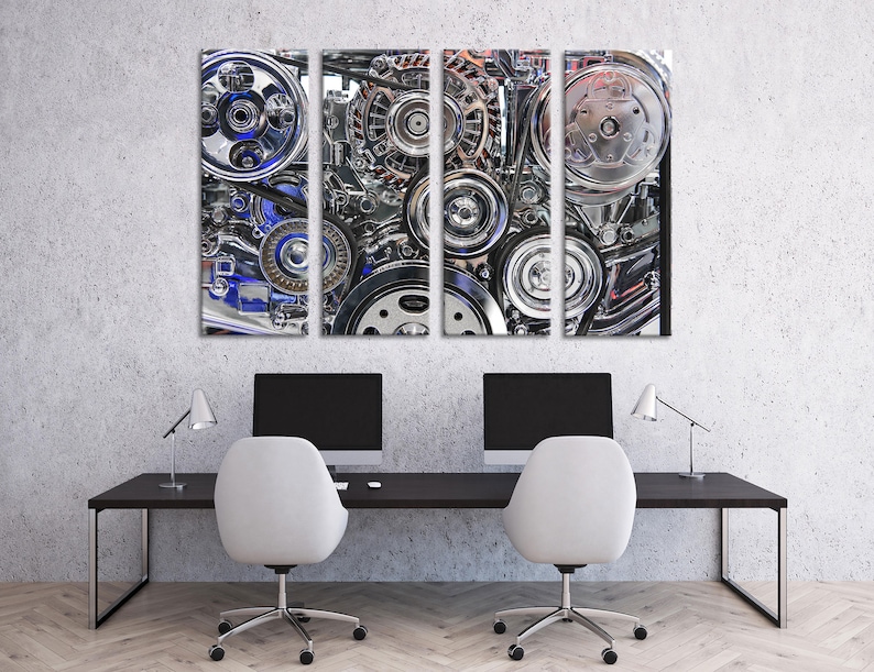 Engine World Wall Art Engine Wall Decor Car Engine Decor Etsy