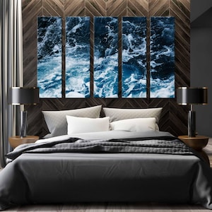 Waves in Ocean Wall Art - Extra Large Waves Canvas Print - Coastal Waves Photography - Ocean Waves Poster - Large Wall Art for Home Decor