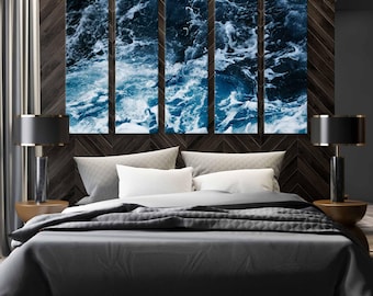 Waves in Ocean Wall Art - Extra Large Waves Canvas Print - Coastal Waves Photography - Ocean Waves Poster - Large Wall Art for Home Decor