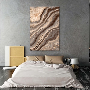 木の根の質感のプリント、モダンな抽象キャンバスプリント、垂直の壁アート