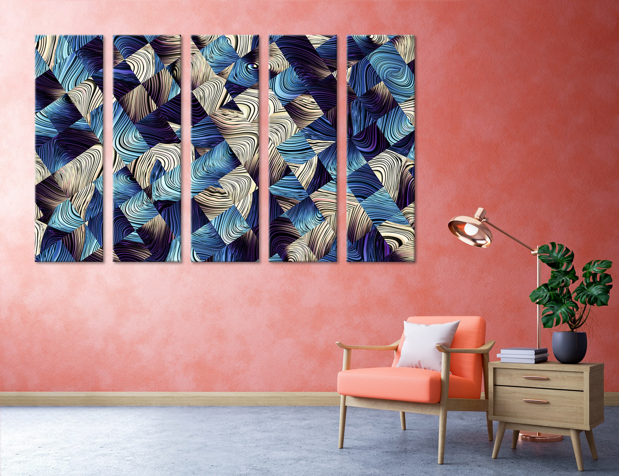 Wall Art Prints Wall Art Decor 3D Abstract Canvas 3D Etsy