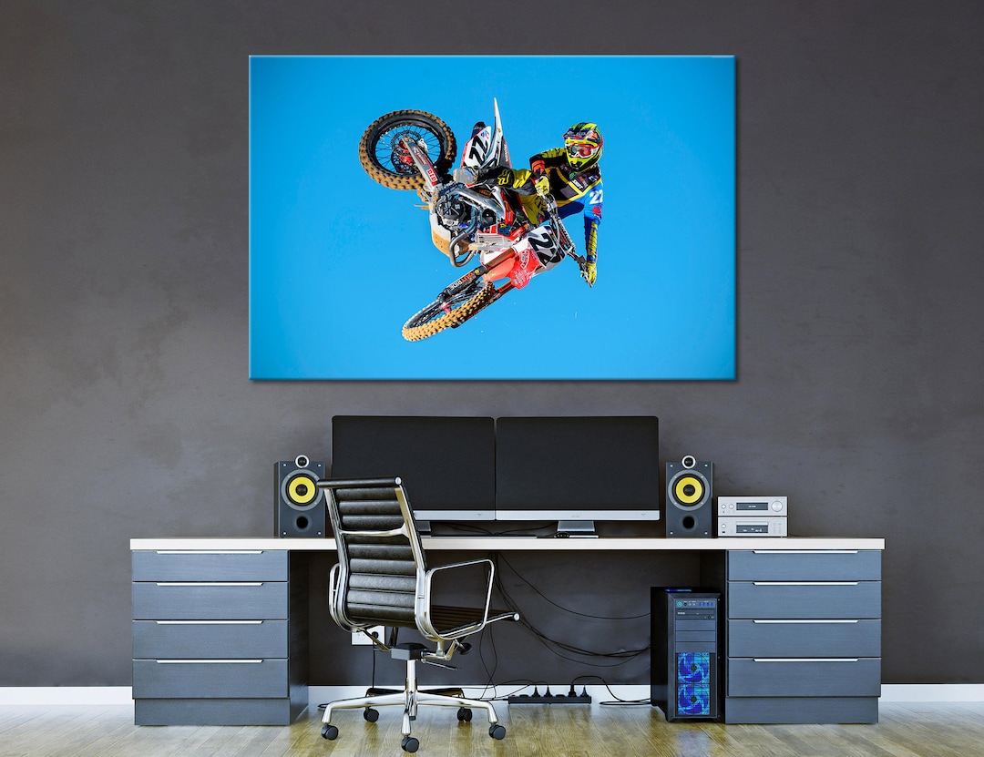 Trial Wall Art Motocross Wall Art Cross Bike Art Racing Motocross
