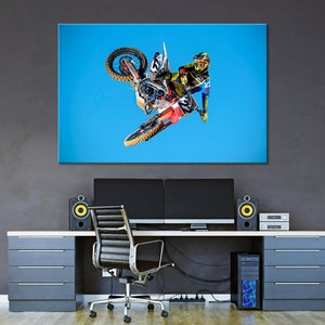 Trial Wall Art Motocross Wall Art Cross Bike Art  Racing Motocross Sports Canvas Motocross Canvas Motocross Print Dirtbike Canvas Wall Art