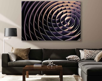 Decoración de pared en espiral: obra de arte geométrica moderna para una decoración elegante del hogar