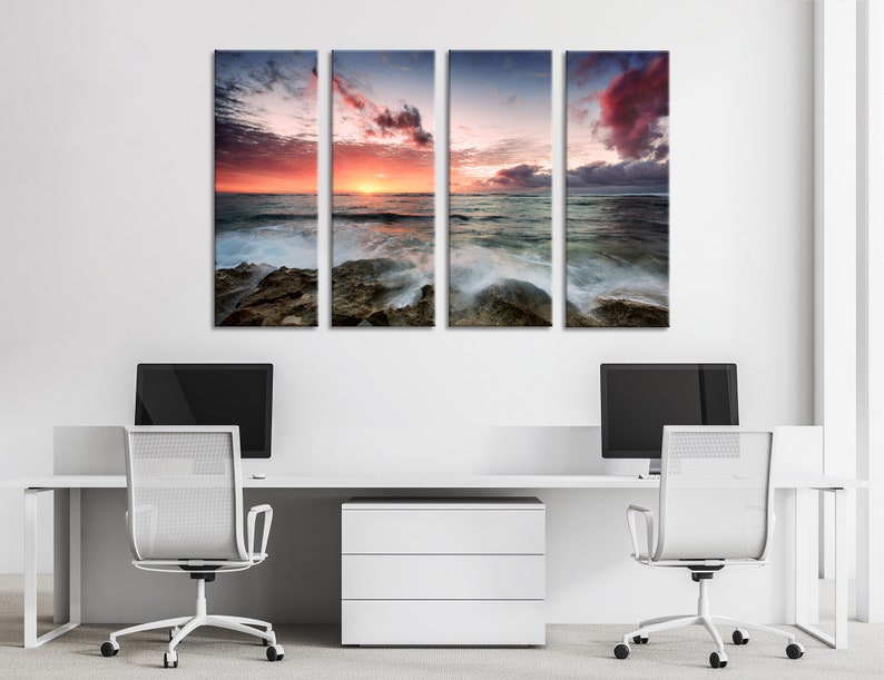 Sunset Canvas Bedroom Decor Extra Large Wall Art Print Wall Etsy
