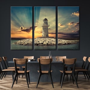 Leuchtturm Leinwand Kunst Multi Panel Druck Dekor Ozean Haus Dekoration Meer Landschaft Geschenk Idee Leuchtturm Liebhaber Bild Druck Geschenke Kunstwerk