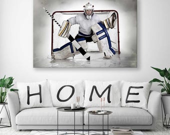 Hockey Goalkeeper Canvas - Sports Wall Art - Hockey Print, Poster & Photo - Perfect Sports Wall Decor