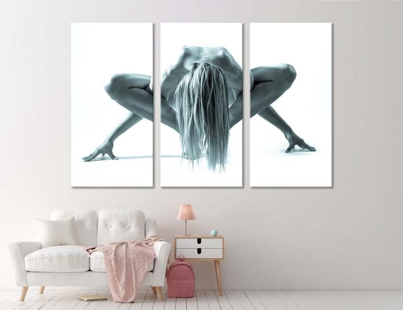 Nude Wall Art Nude Wall Decor Gym Wall Art Gym Wall Decor Yoga Wall Art Yoga Wall Decor Gymnastics Wall Art Gymnastics Wall Decor Artwork 3 Panels