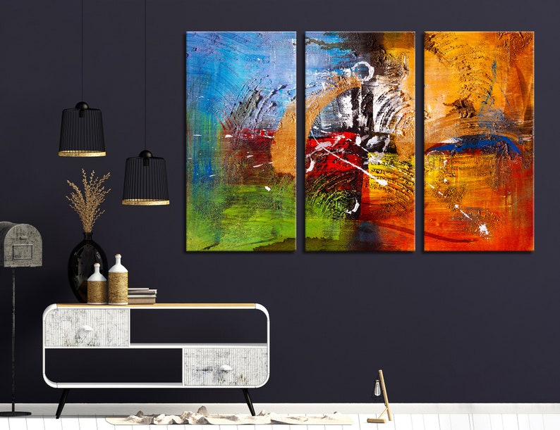 Oil Painting Wall Art Print Oil Painting Wall Decor Abstract Etsy