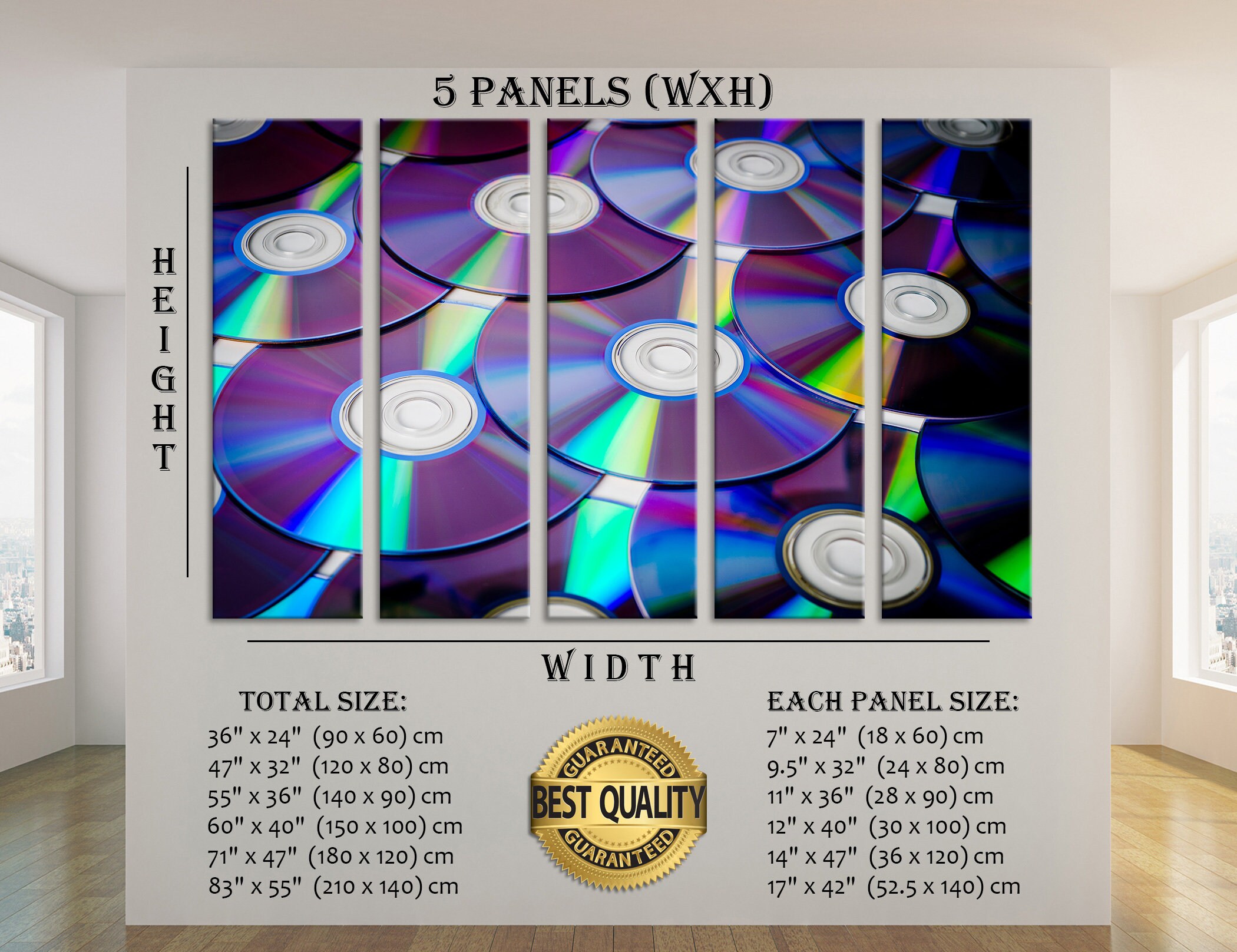 CD and DVD Discs Wall Art CD Large Canvas Print Retro Wall Art | Etsy