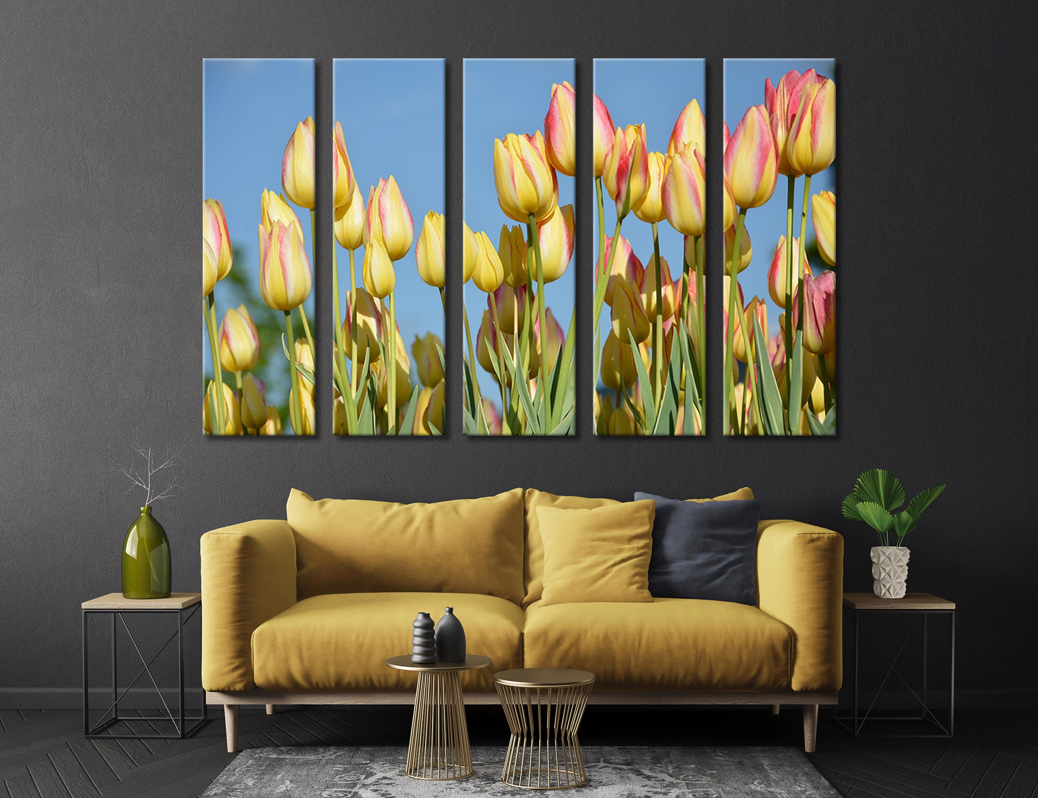 Tulips Wall Art Tulips Wall Decor Tulips Canvas Print Tulips | Etsy