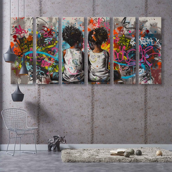 Banksy-Inspired Street Art Canvas Print - Add Modern Urban Vibes to your Space