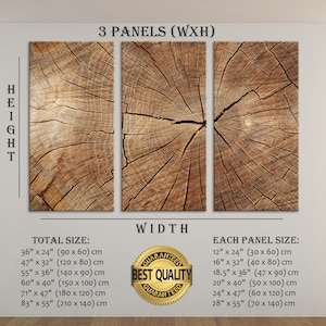 Wood Texture Wall Decor Wood Crack Abstract Canvas Print Modern Trendy Wall Art Luxury Abstract Printing Extra Large Wall Art Artwork Set image 10