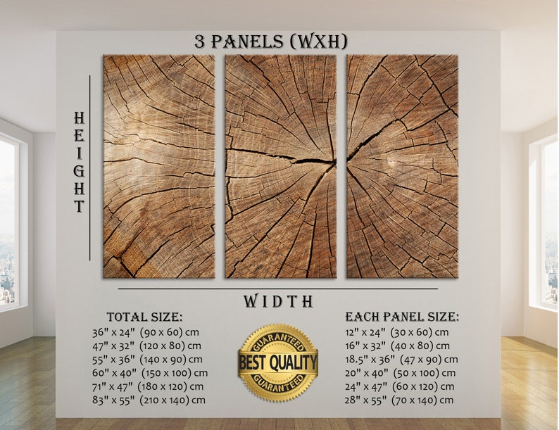 Wood Texture Wall Decor Wood Crack Abstract Canvas Print Modern Trendy Wall Art Luxury Abstract Printing Extra Large Wall Art Artwork Set image 10