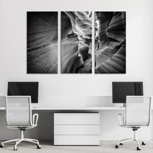 Lower Antelope Canyon Wall Art Antelope Canyon Wall Decor Antelope Canyon Photo Black & White Art Set Antelope Canyon Canvas Set Artwork Set